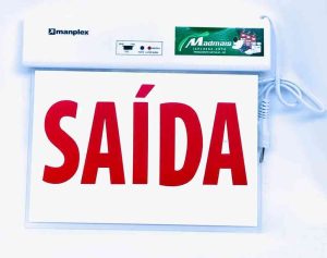 PLACA SAIDA AUTONOMA DUPLA FACE 25X21