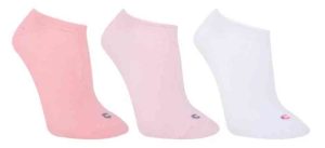 KIT 3 PARES MEIA FEMININA CANO CURTO (PREMIUM) (ROSA/BRANCA/SALMAO)