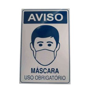 PLACA SIN.(SEG) USE MASCARA 20X30 CM