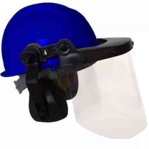 CAPACETE LEDAN 801 AZUL C/ PROT. FACIAL 160C E PROT AUD 2002 CA 27628 CÓD. 13962