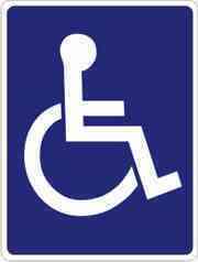 PLACA SIN.DEFICIENTE FISICO 15X20 CM