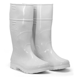BOTA PVC IND. BRANCA C/ FORRO CANO LONGO CALFOR PAMP CA 44697