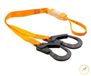 TALABARTE EM Y 135CM DIELETRICO C/ 2 GANCHOS 55MM E 1 OLHAL ANTICHAMA ATHENAS