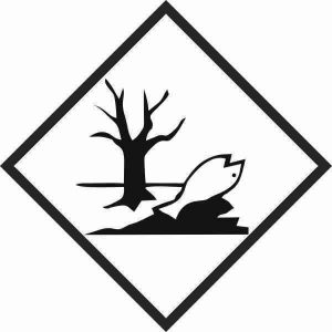 PLACA PVC 2MM 30X30CM SUBSTANCIA PERIGOSA P O MEIO AMBIENTE