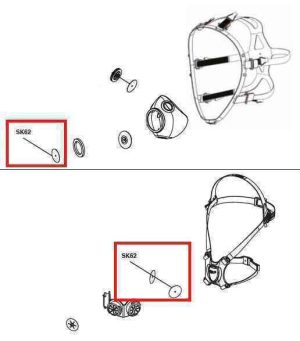 KIT MEMBRANA INALACAO (KIT 10 PECAS) P/ MASCARA SEMIFACIAL/FACIAL INTEIRA BLS
