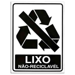 PLACA LIXO NAO RECICLAVEL 15X20CM