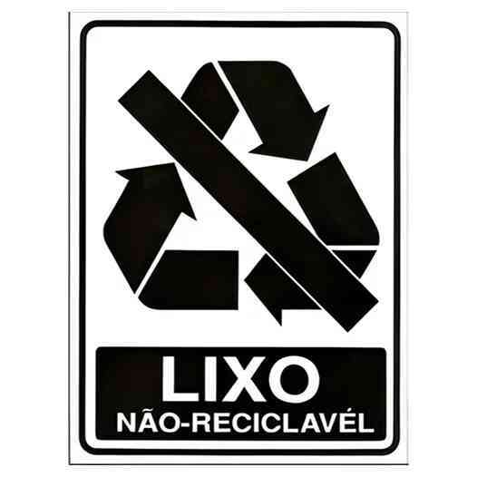 PLACA LIXO NAO RECICLAVEL 15X20CM