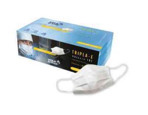 MASCARA DESC.PREGUEADA C/ELAST TNT TRIPLO BRANCA CAIXA C/50 VOLK