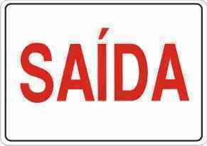 PLACA SIN. SAIDA 15X30 CM