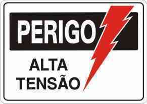 PLACA SIN.PERIGO ALTA TENSAO 20X30 CM