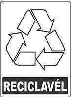 PLACA PVC LIXO RECICLAVEL 15X20CM