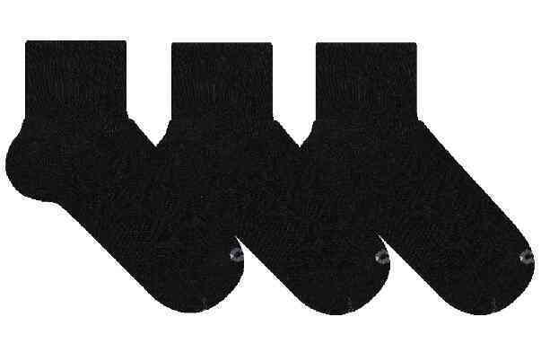 KIT 3 PARES MEIA MASCULINA CANO MEDIO (PREMIUM) (PRETA)