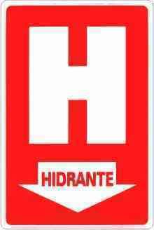 PLACA SIN. HIDRANTE 30X20CM