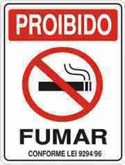 PLACA SIN.PROIBIDO FUMAR 20 X 30CM