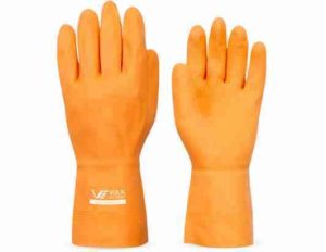 LUVA LATEX LARANJA SUPER REFORCADA PLUS VOLK CA 16311 (M: 2110A / T / Q)