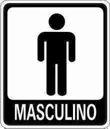 PLACA SIN.MASCULINO 15X20CM