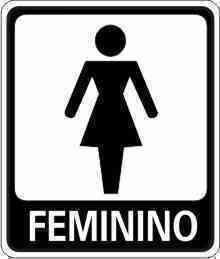 PLACA SIN.FEMININO 15X20 CM