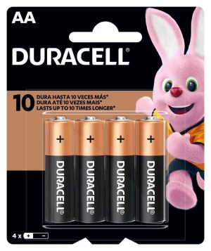 PILHA ALCALINA AA DURACELL 1,5V 4 UNIDADES