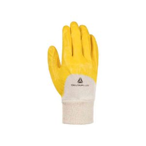 LUVA DE MALHA NITRILICA AMARELA DORSO CA 38220