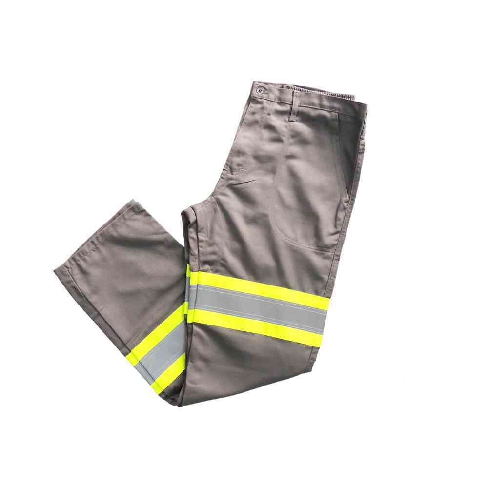 CALCA DE BRIM CINZA C/ FAIXA REFLETIVA