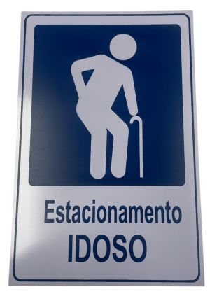 PLACA SIN.ESTACIONAMENTO IDOSO 20X30