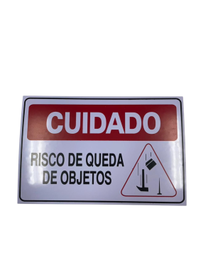 PLACA SIN. RISCO QUEDA OBJETOS 20X30CM