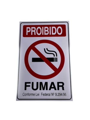 PLACA SIN.PROIBIDO FUMAR 20 X 30CM