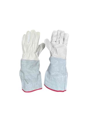 LUVA VAQUETA PUNHO RASPA 20CM JLM | CA 35326 (M: 3244X)