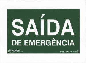 PLACA SIN. SAIDA EMERGENCIA FOTOLUMINESCENTE ENCARTALE 25X15 CM