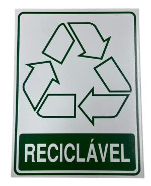 PLACA PVC LIXO RECICLAVEL 15X20CM