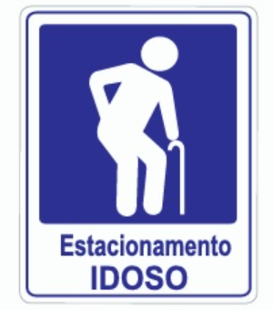 PLACA SIN.ESTACIONAMENTO IDOSO 20X30