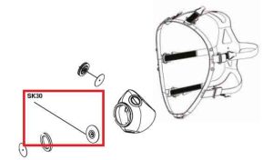 VALVULA DE EXALACAO (KIT COM 10 PECAS) P/ MASCARA FACIAL INTEIRA BLS SERIE 5000