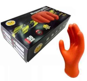 LUVA NITRILICA SUPER GLOVE LARANJA G CA 38645 C/100 UNI (M: 0100X / Q)