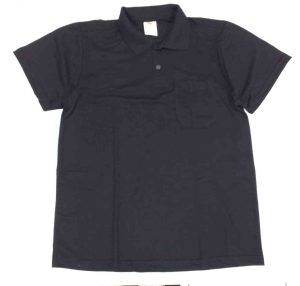 CAMISA POLO COM GOLA E 1 BOLSO PRETA MANGA CURTA