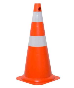 CONE PVC RIGIDO REFLETIVO LR/BR  75CM