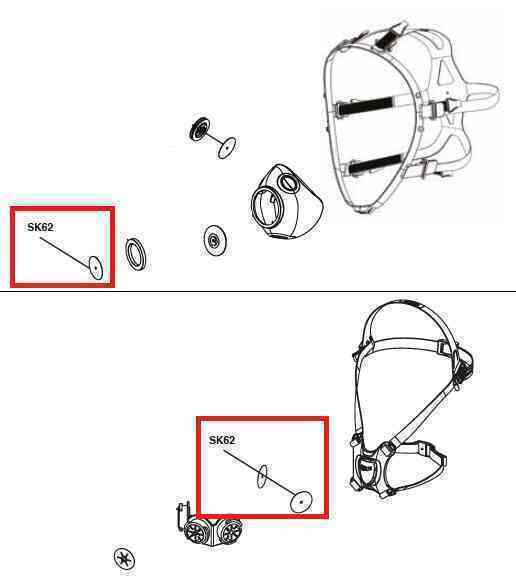KIT MEMBRANA INALACAO (KIT 10 PECAS) P/ MASCARA SEMIFACIAL/FACIAL INTEIRA BLS