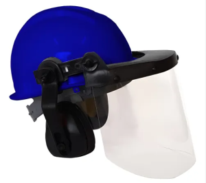 CAPACETE LEDAN 801 AZUL C/ PROT. FACIAL 160C E PROT AUD 2002 CA 27628 CÓD. 13962