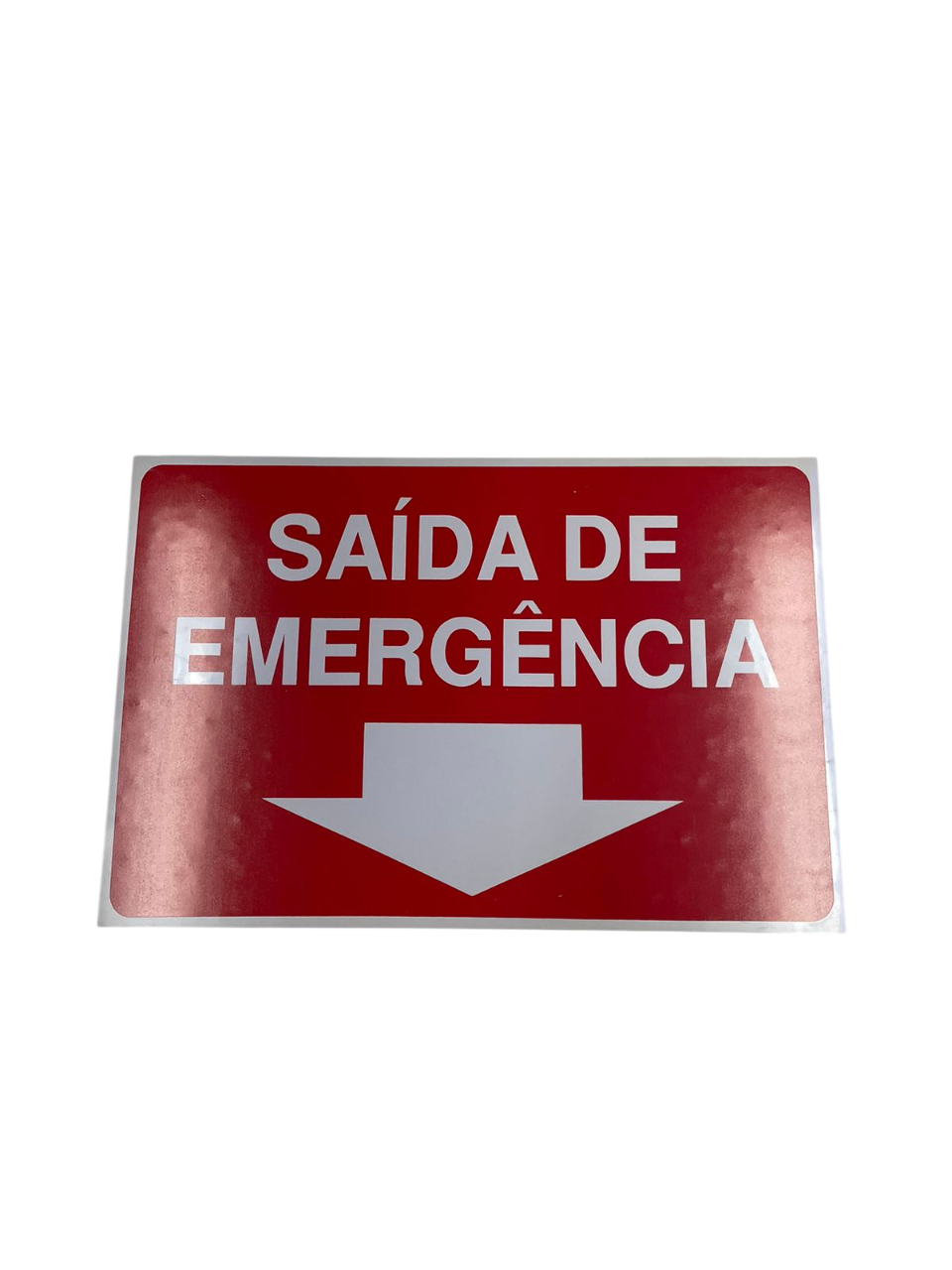 PLACA SIN. SAIDA EMERGENCIA VERMELHA