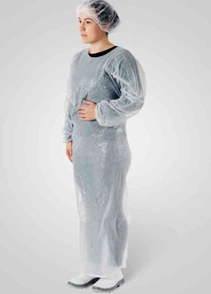 AVENTAL BARBEIRO DESCARTAVEL TRANSPARENTE C/ ELASTICO CA 30360 PREVEMAX C/10 PCS