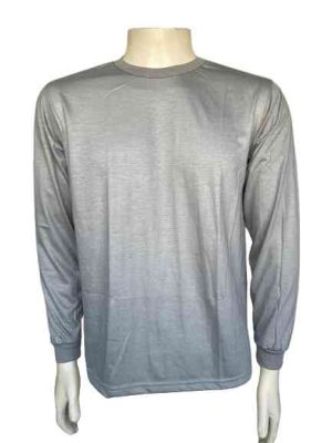 CAMISA MANGA LONGA EM POLIVISCOSE  CINZA CIMENTO