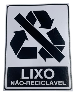PLACA LIXO NAO RECICLAVEL 15X20CM