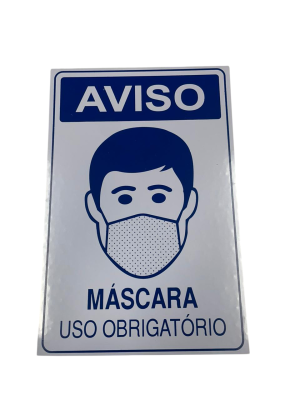 PLACA SIN.(SEG) USE MASCARA 20X30 CM