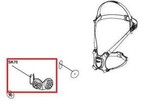 SUPORTE PARA FILTRO BAIONETA VERDE P/ MASCARA SEMIFACIAL BLS SERIE 4000