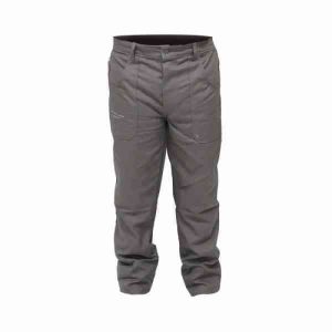 CALCA EM TECIDO CINZA C/ ZIPER