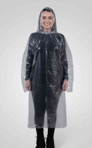 CAPA POLIETILENO DESCARTAVEL C/ CAPUZ 1,20M