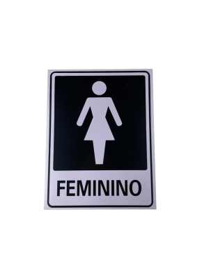 PLACA SIN.FEMININO 15X20 CM