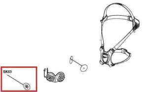 KIT MEMBRANA EXALACAO (KIT 5 PECAS) P/ MASCARA SEMIFACIAL BLS