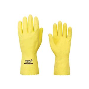 LUVA LATEX FORRO SILVER AMARELA TAM M VOLK CA 16312/45558 (M: 0110X / Q)