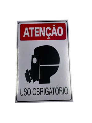 PLACA SIN.ATENCAO (MASCARA) USO OBRIGATORIO 20X30CM