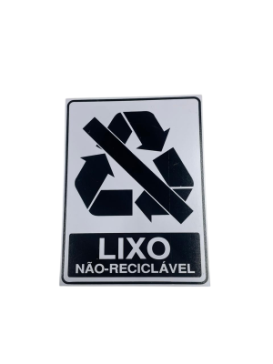 PLACA LIXO NAO RECICLAVEL 15X20CM